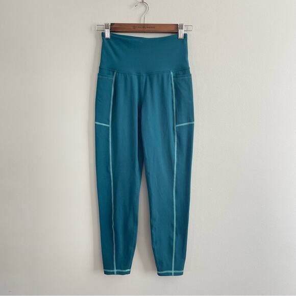 Active Booty | Womens Super Star 7/8 Legging Topaz Teal Blue Activewear Athletic - Picture 2 of 9